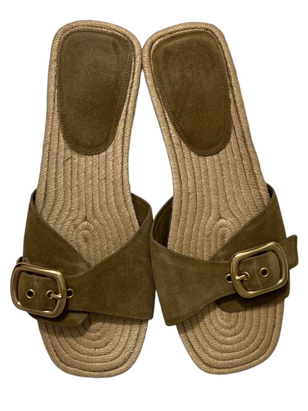 Mango Sandals Espadrilles Buckle Size 41